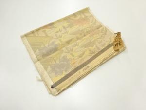 大特価品　屋敷に牡丹・竹模様織り出し本場大島紬着尺反物